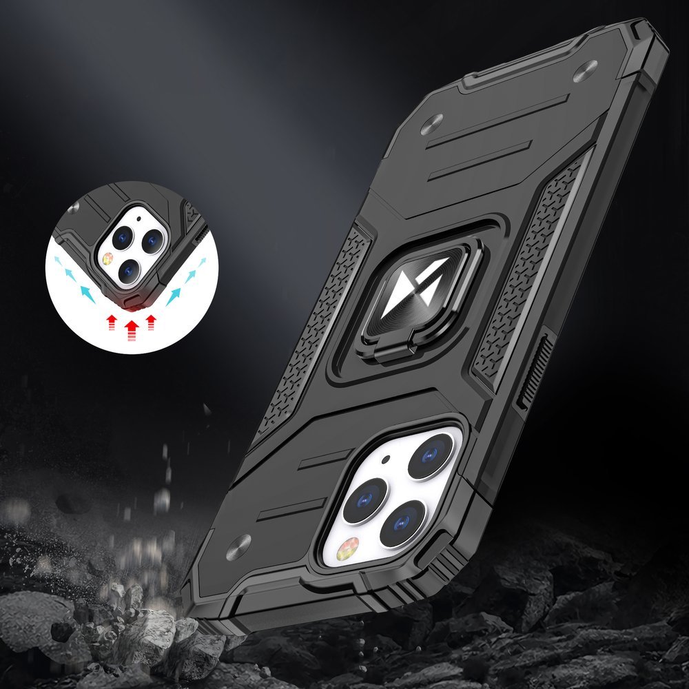 Capa Wozinsky Ring armor para Apple iPhone 12 Pro Max - preto