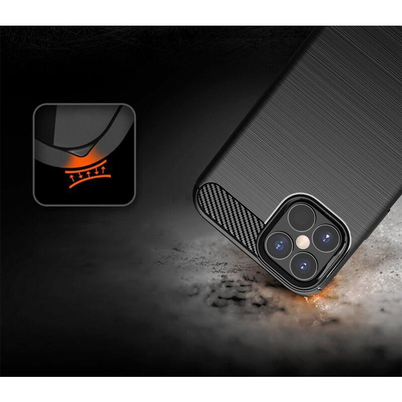 Capa Carbon Shield TPU para Apple iPhone 12 Mini - azul