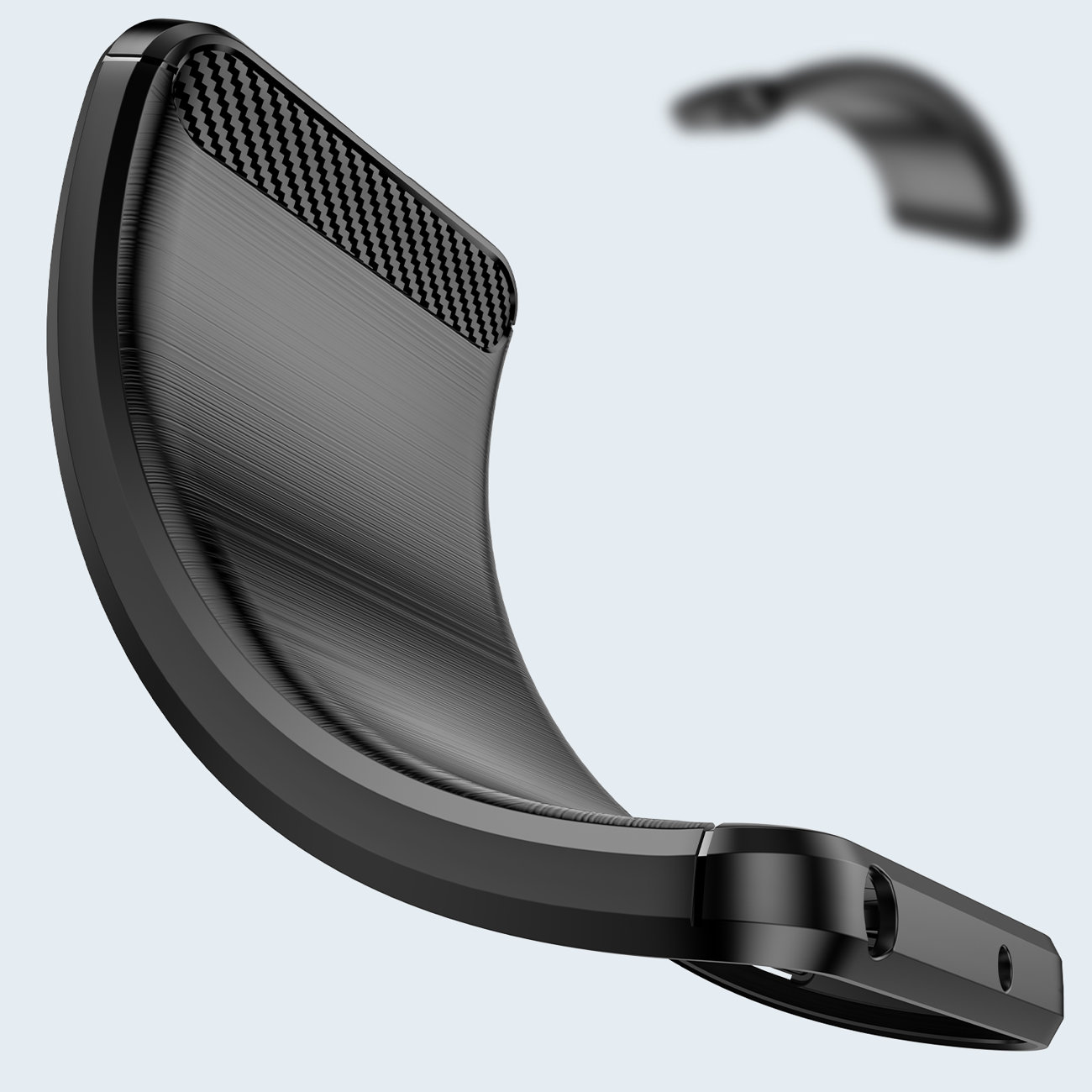 Capa Carbon Shield TPU para Motorola Moto G Play 2023 - preto