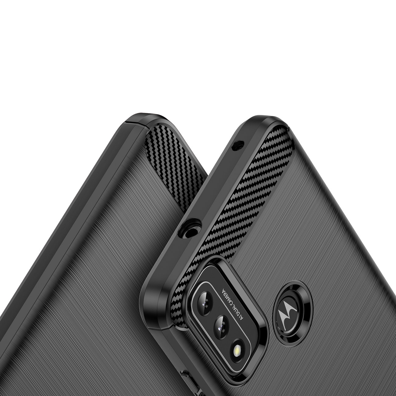 Capa Carbon Shield TPU para Motorola Moto G Play 2023 - preto