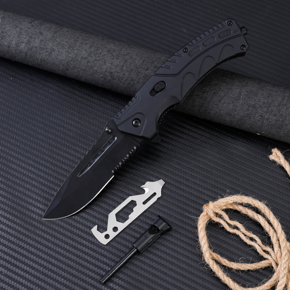Faca dobrável outdoor CH-35053 - Preta/Typ1