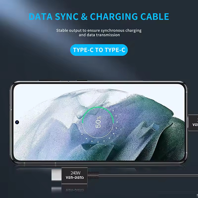 Cabo USB-C para USB-C - 5A - 100W - USB 3.0 PD - Branco