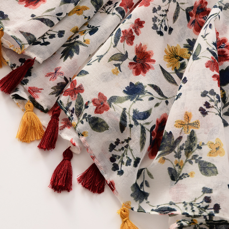 Lenço AM-38351 - Branco / Multicolorido