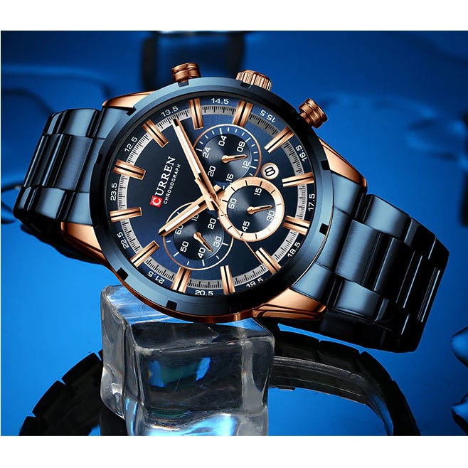 Relógio CURREN LU-6225 - Prateado / Preto