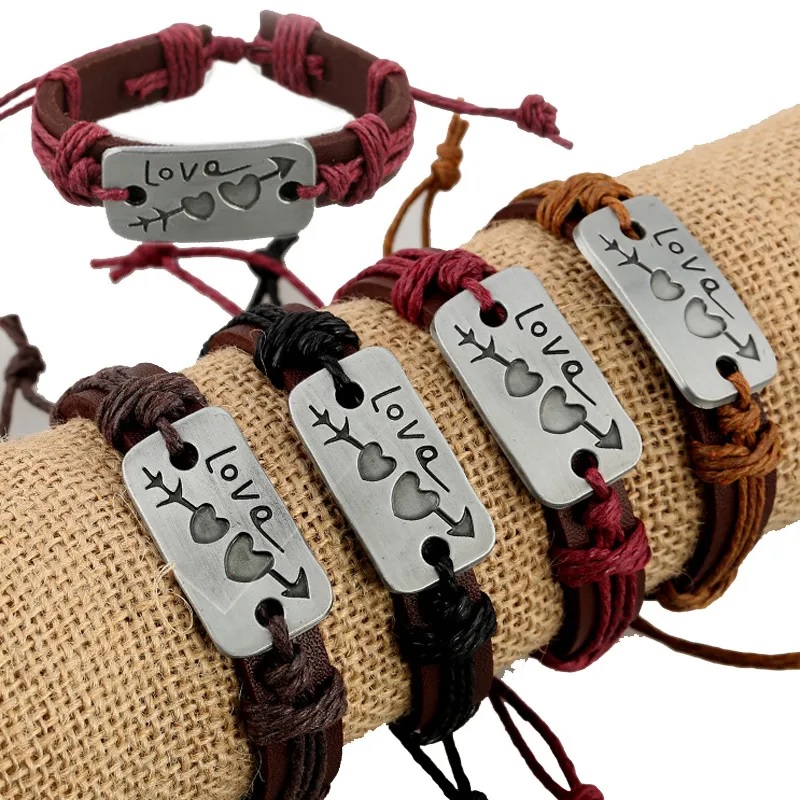 Pulseira Heart Arrow - Castanho escuro