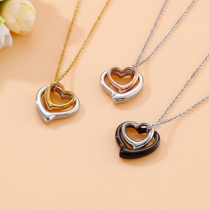 Colar HE-20766 - Prateado / Ouro Rosa