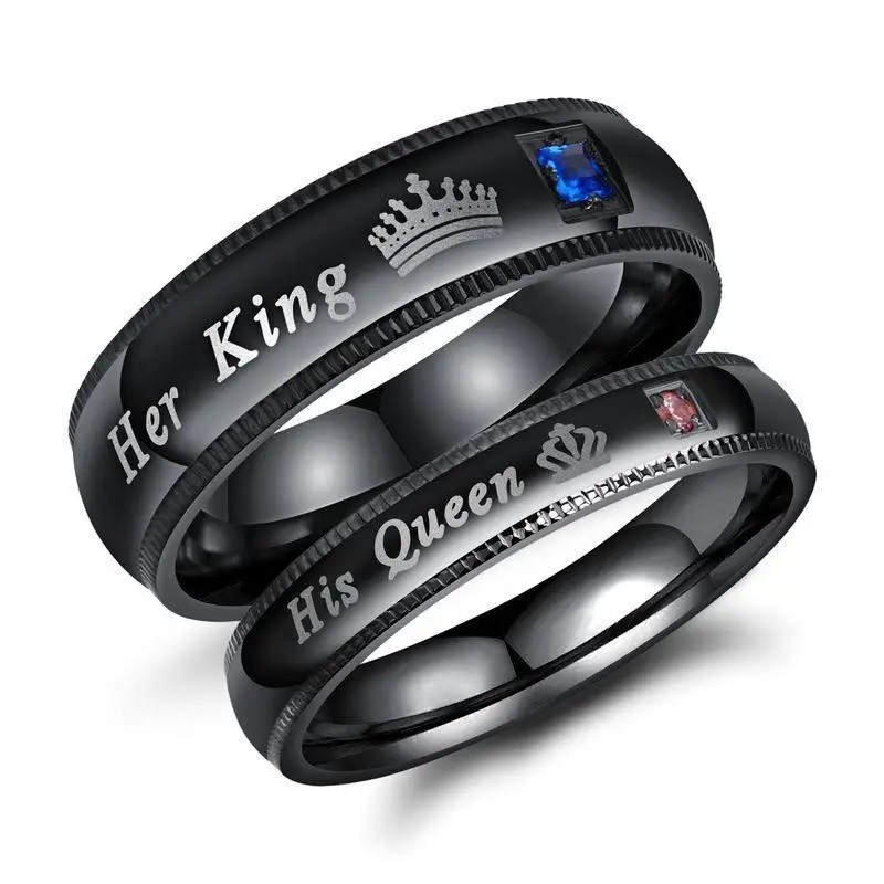 Anel His Queen - Preto / 57mm