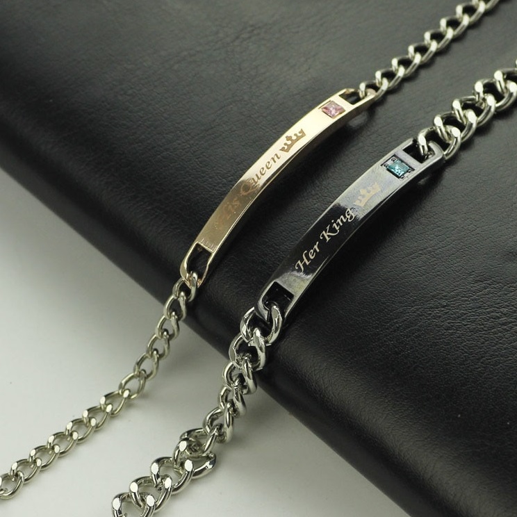 Pulseira His Queen - Prateada/Dourada/Rosa