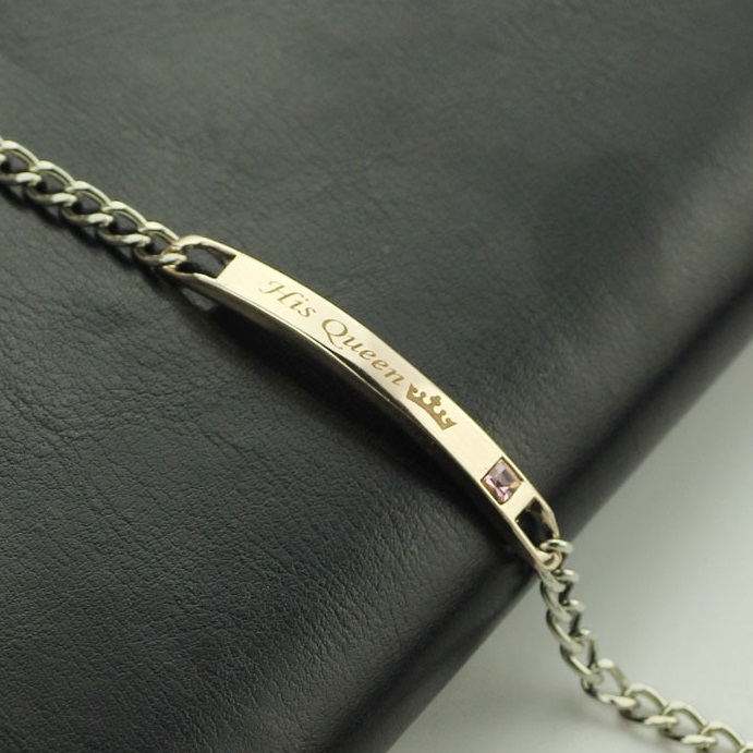 Pulseira His Queen - Prateada/Dourada/Rosa