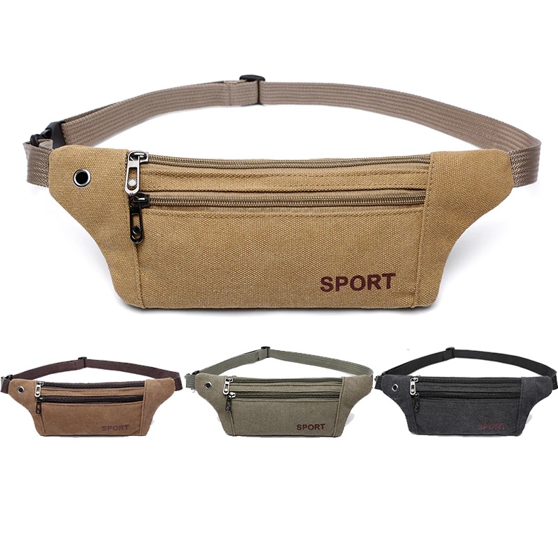 Bolsa de cintura Sport - Castanha