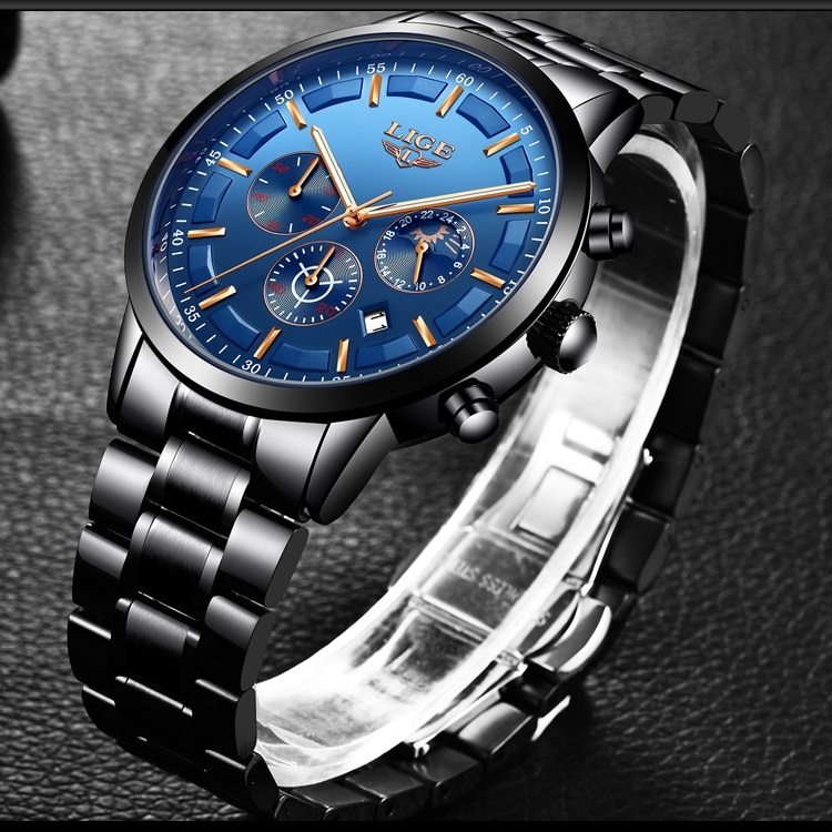 Relógio LIGE ST-4058 - Prateado / Dourado