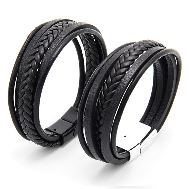 Pulseira Masculina SA-18810 - Preta