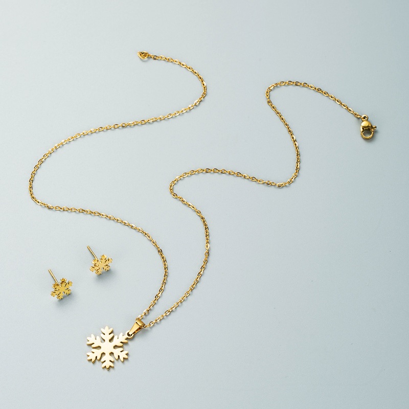 Conjunto Snowflake - Dourado