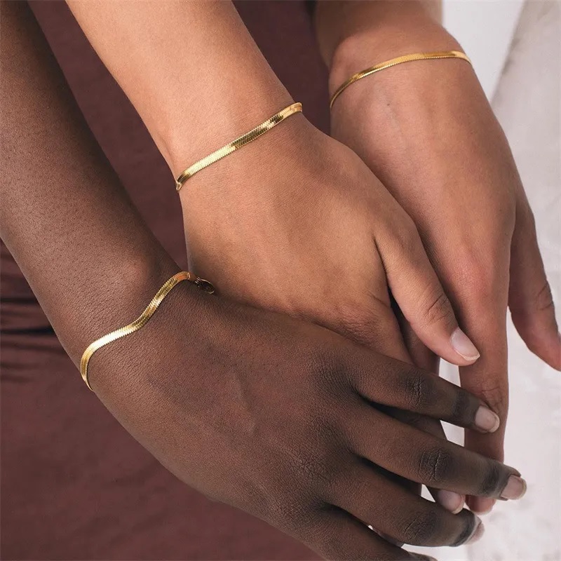Pulseira SI-28537 - Dourada / 3mm