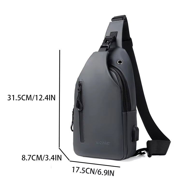 Bolsa de ombro WEIXIER SP-35644 - Preta