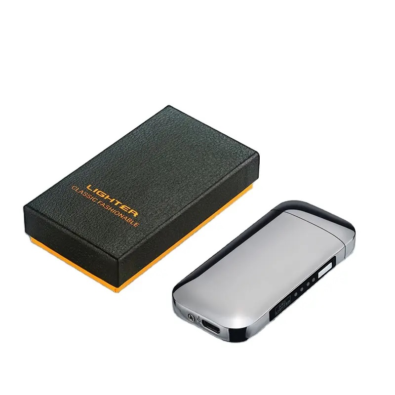 Isqueiro elétrico recarregável com carregamento USB SH-25703 - Preto / Mate