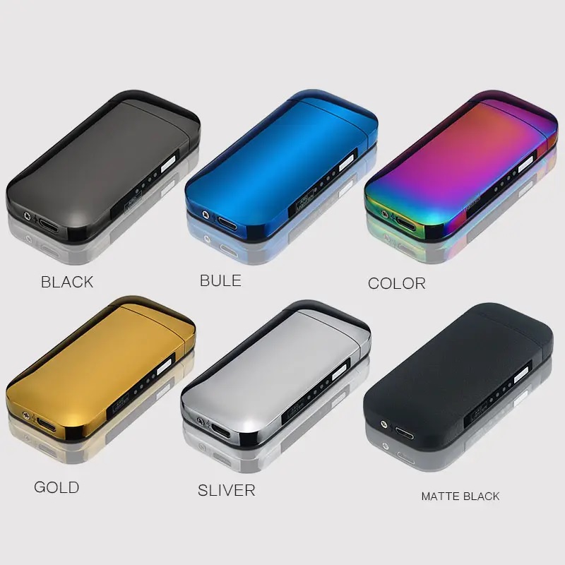 Isqueiro elétrico recarregável com carregamento USB SH-25703 - Preto / Mate