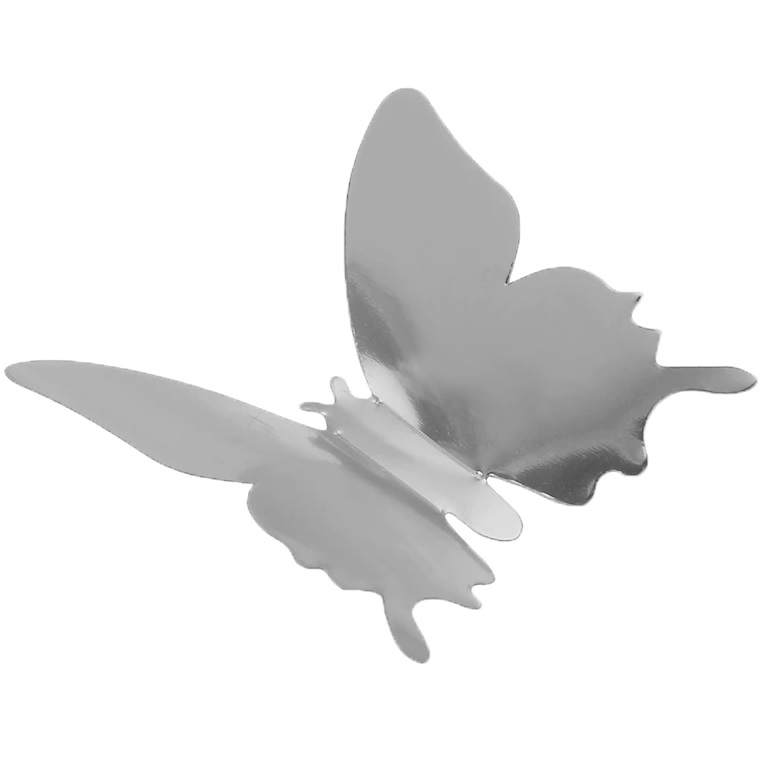 Borboletas espelhadas para parede - 12 peças