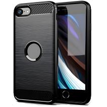 Capa Carbon Shield TPU para Apple iPhone 7/iPhone 8/iPhone SE 2020/iPhone SE 2022 - preto