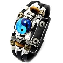 Pulseira masculina BA-34446 - Preto / Azul