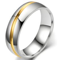 Anel masculino LO-17385 - Prata / Dourado / 67mm
