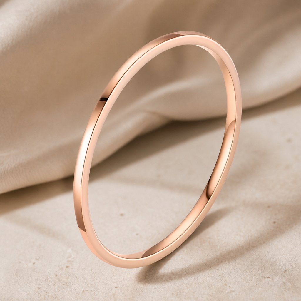 Anel IV-16944 - Dourado / Rosa / 49mm