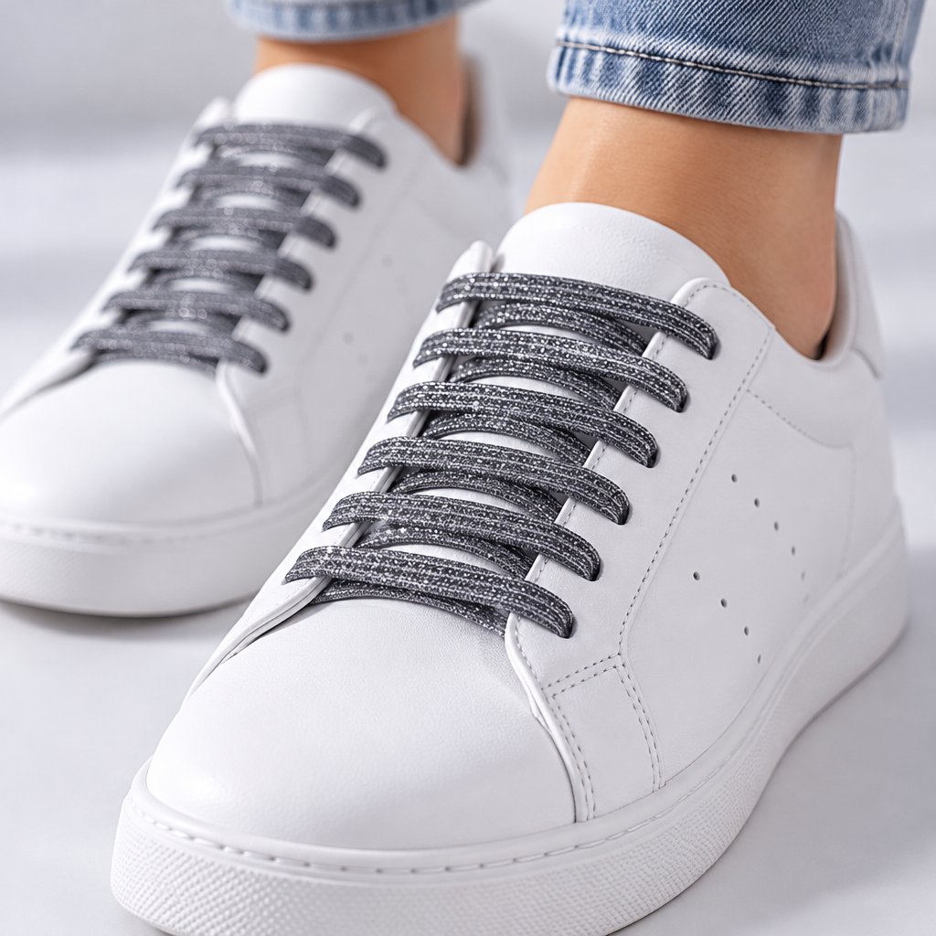 Cadarços magnéticos para sapatos CO-18682 - Cinzento Escuro / Brilhante