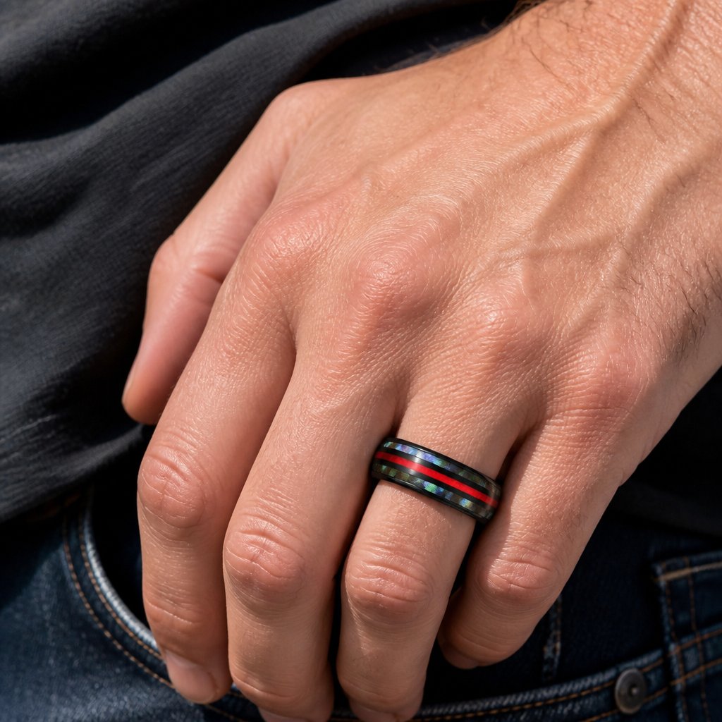 Anel RE-32097 - Preto / Vermelho / 67mm