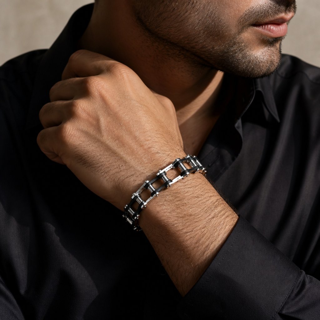 Pulseira AL-32947 - Prateada / Preta / Tipo2