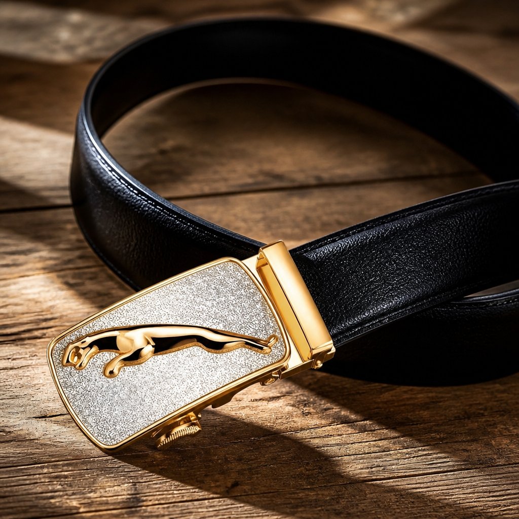 Cinto CH-5211 - Preto / Dourado / Prata
