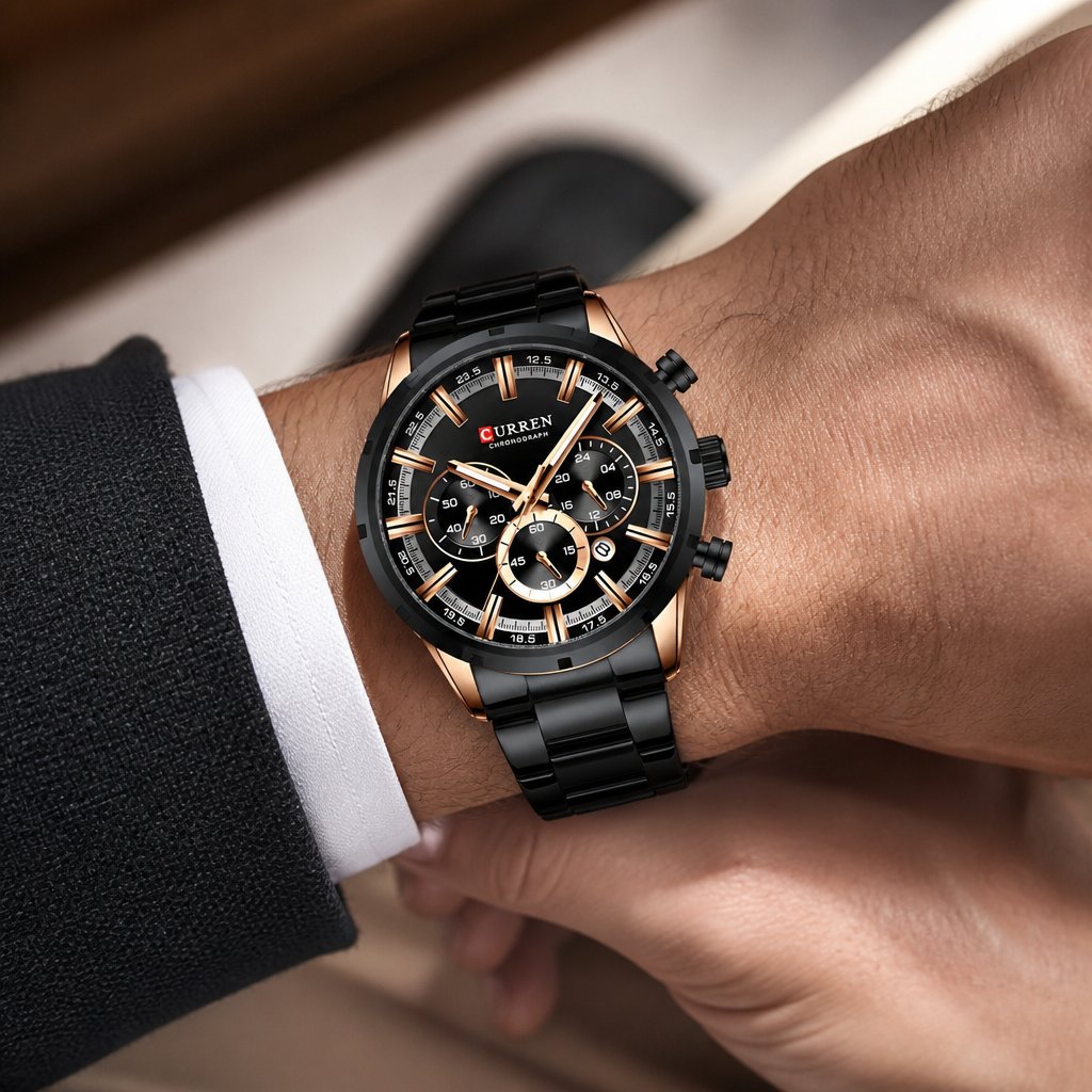 Relógio CURREN LU-6224 - Preto